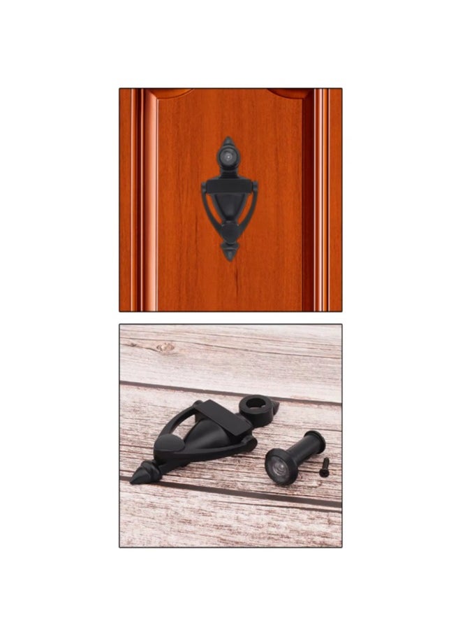 Generic Door Knocker with Peephole, Door Knocker with Peephole, Door Knocker, Door Knocker, Door Knocker, Door Knocker for Sound and with Peephole, Door Knocker as Doorbell, Door Knocker, Beautifully Designed Wooden Door Knocker, Door Knocker, Door Bell Replacement Knocker, Door Knocker with Peephole, Door Knocker with Peephole, Door Knocker Iron, Door Knocker with Peephole, Door Knocker - Black  - Image 5