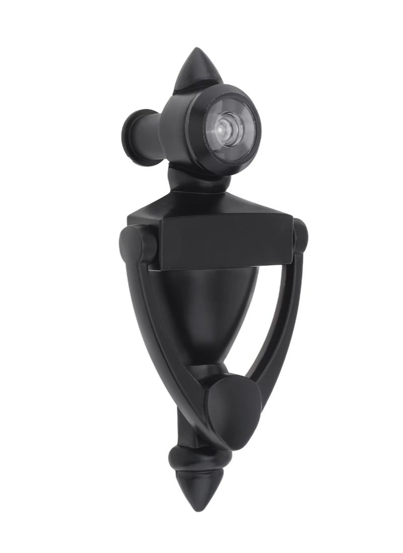 Generic Door Knocker with Peephole, Door Knocker with Peephole, Door Knocker, Door Knocker, Door Knocker, Door Knocker for Sound and with Peephole, Door Knocker as Doorbell, Door Knocker, Beautifully Designed Wooden Door Knocker, Door Knocker, Door Bell Replacement Knocker, Door Knocker with Peephole, Door Knocker with Peephole, Door Knocker Iron, Door Knocker with Peephole, Door Knocker - Black  - Image 1