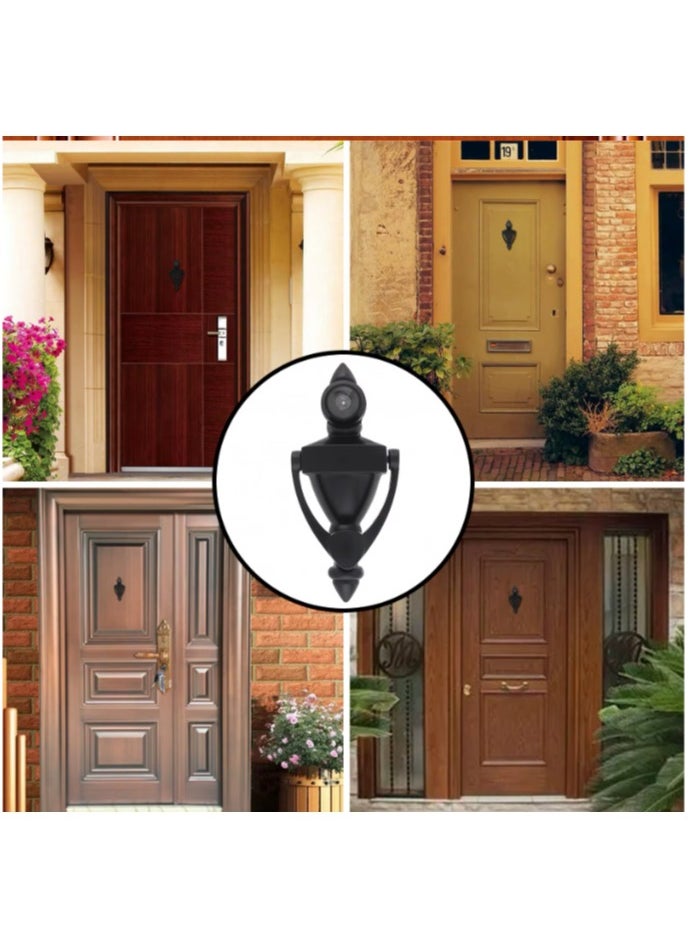 Generic Door Knocker with Peephole, Door Knocker with Peephole, Door Knocker, Door Knocker, Door Knocker, Door Knocker for Sound and with Peephole, Door Knocker as Doorbell, Door Knocker, Beautifully Designed Wooden Door Knocker, Door Knocker, Door Bell Replacement Knocker, Door Knocker with Peephole, Door Knocker with Peephole, Door Knocker Iron, Door Knocker with Peephole, Door Knocker - Black  - Image 4