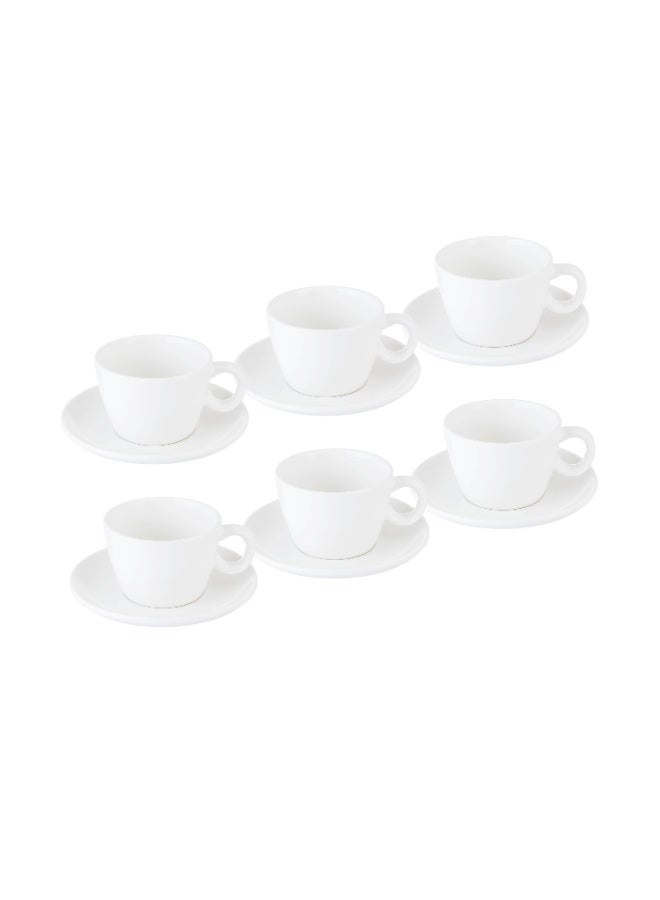 Safa ✨ White Porcelain Coffee Cup Set – 12 Pieces for 6 Persons | 125 ml ✨ - Image 4