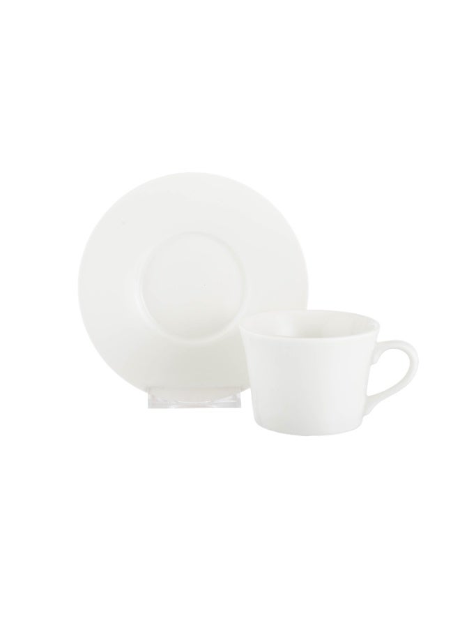Safa ✨ White Porcelain Coffee Cup Set – 12 Pieces for 6 Persons | 170 ml ✨ - Image 3