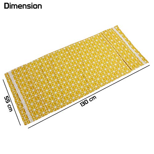 Topinon Refrigerator Cover Sea Cotton Cloth Anti-dust Fridge Towel dust Cover Freezer Refrigerator Desktop Sundries Washing Machine Organize Storage Bags ( 130 x 55 cm) (Yellow) - Image 5