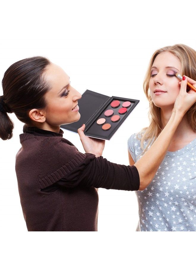 Sumind 101 قطعة ملصقات معدنية لمجموعة لوحات ظلال العيون، تشمل 1 أداة تفريغ مكياج، 50 قطعة ملصقات معدنية فارغة مربعة للوحات، و50 قطعة ملصقات دائرية ملونة للمكياج - Image 4