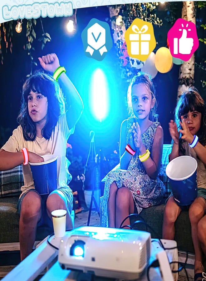 لوفس تاون أساور LovesTown المضيئة في الظلام، 6 قطع، أساور مضيئة متعددة الألوان، أساور LED للأطفال، لوازم الحفلات الليلية - Image 5