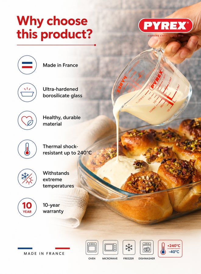 بيريكس Pyrex Irresistible Oval Glass Roaster 3L Borosilicate Glass Bakeware, Oven, Microwave & Freezer Safe, Ideal for Roasts, Chicken, Gratins & Casseroles, BPA Free - Image 4