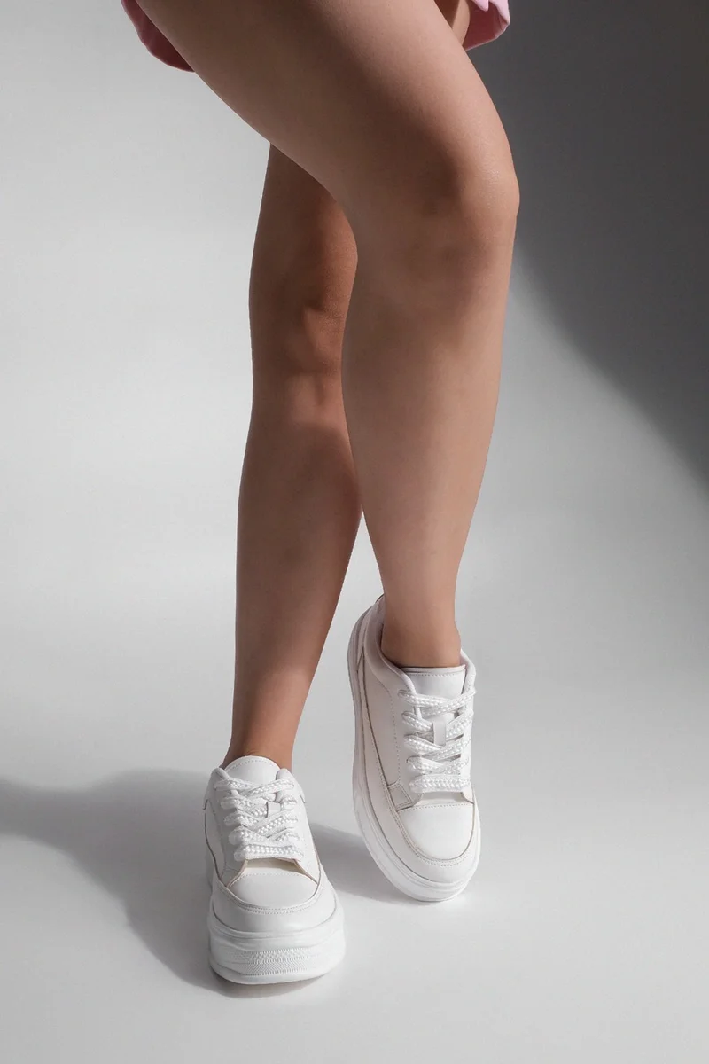 مارجين Women's Sneaker Thick Sole Lace-Up Sports Shoes Sapres
