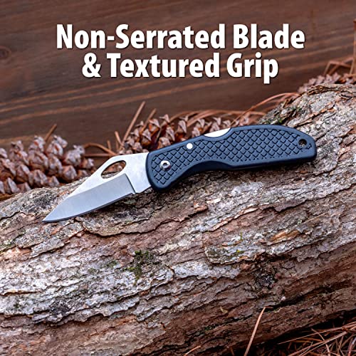 Maxam Falcon VII Lockback 7 (Open) Inch Pocket Knife - Stainless Steel Honed Blade, Textured No-Slip Handle, Carry Clip - Image 4