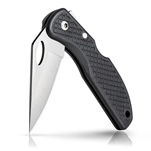 Maxam Falcon VII Lockback 7 (Open) Inch Pocket Knife - Stainless Steel Honed Blade, Textured No-Slip Handle, Carry Clip - Image 1