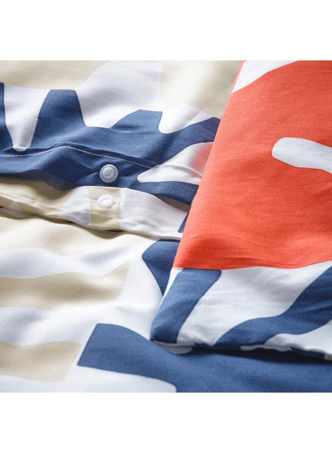 erorex Duvet cover and 2 pillowcases, multicolour, 240x220/50x80 cm - Image 4