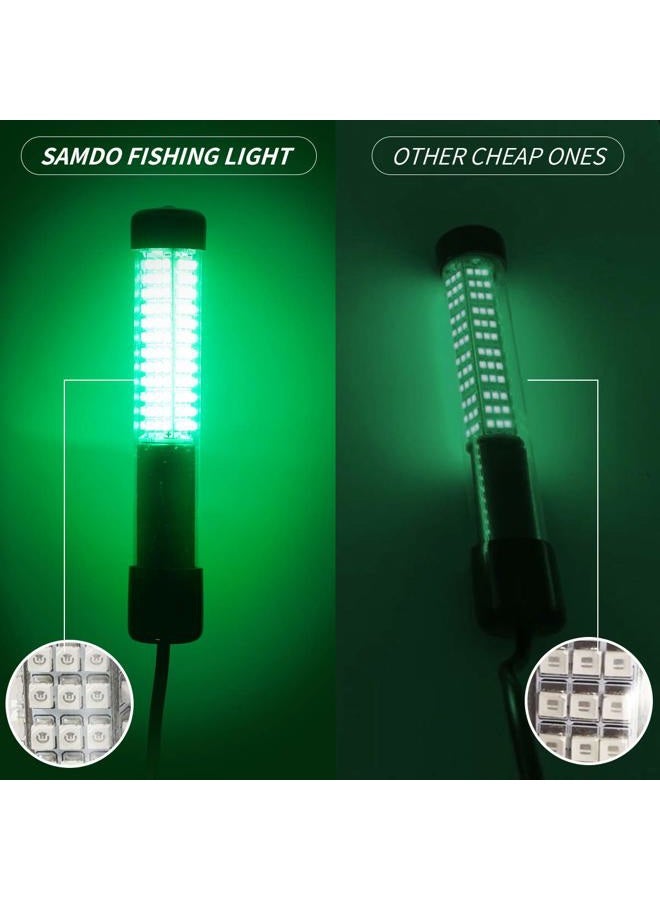 SAMDO (green) - IP68 12V LED Underwater Fishing Light Lamp 1080 Lumens Drop Fish Boat Night Light 8W - Image 3