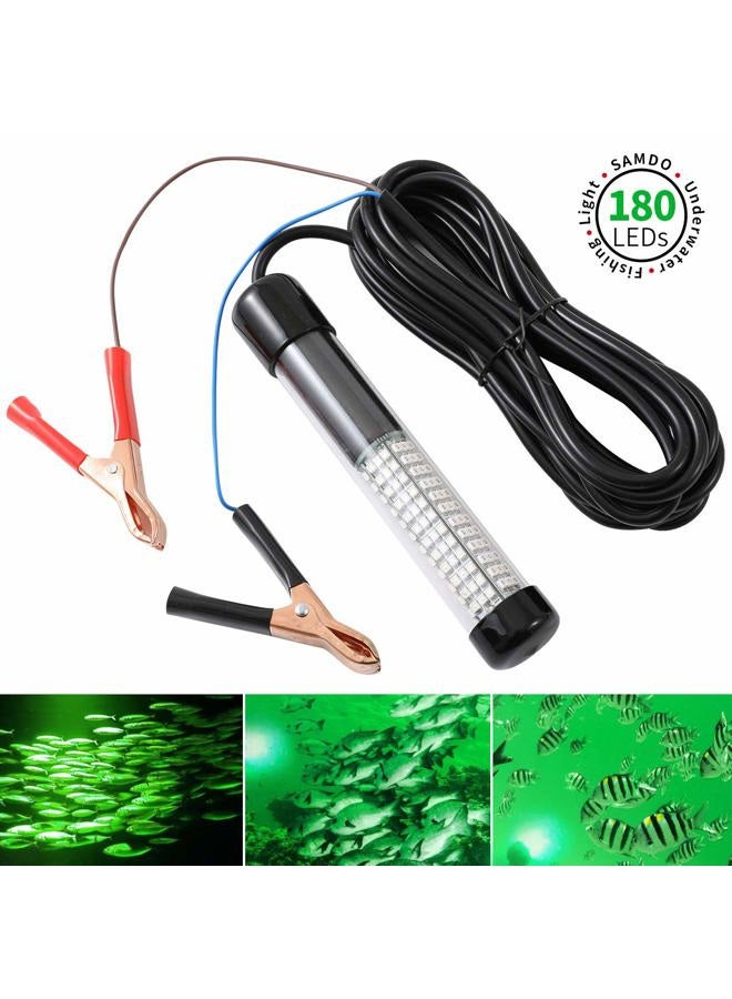 SAMDO (green) - IP68 12V LED Underwater Fishing Light Lamp 1080 Lumens Drop Fish Boat Night Light 8W - Image 2