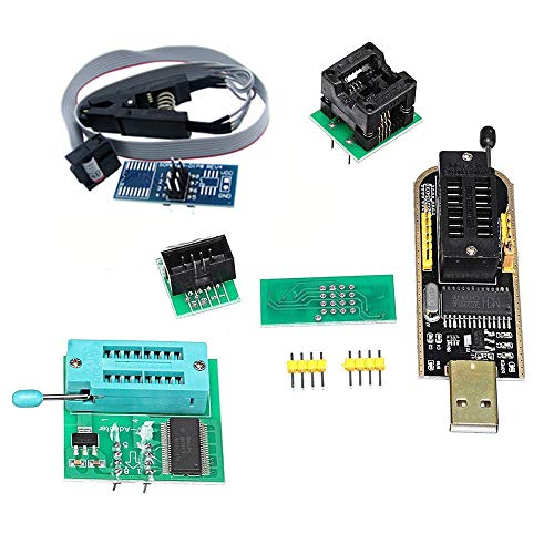 KOOBOOK 1Set CH341A 24 25 Series EEPROM Flash BIOS USB Programmer+SOIC8 SOP8 Test Clip+SPI Flash 1.8V Adapter+SOP8 SOIC8 to DIP8 Adapter Socket Converter - Image 1