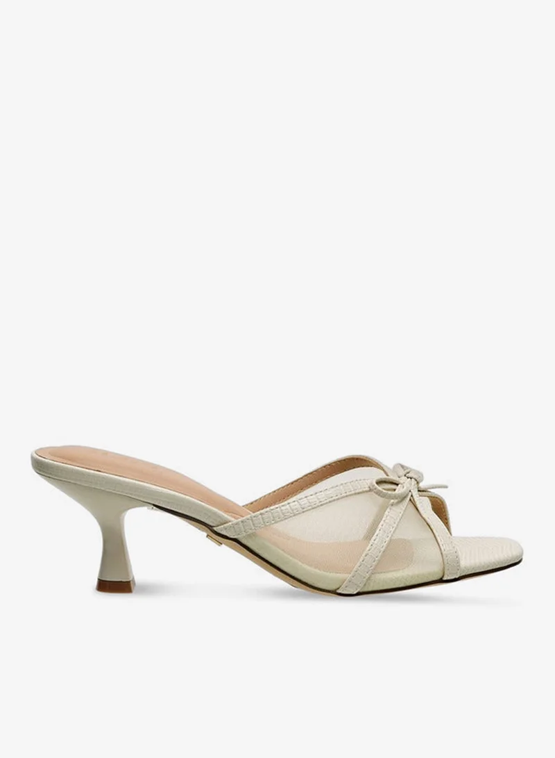 سيليست صنادل بكعب قطة مزينة بفيونكة للنساء