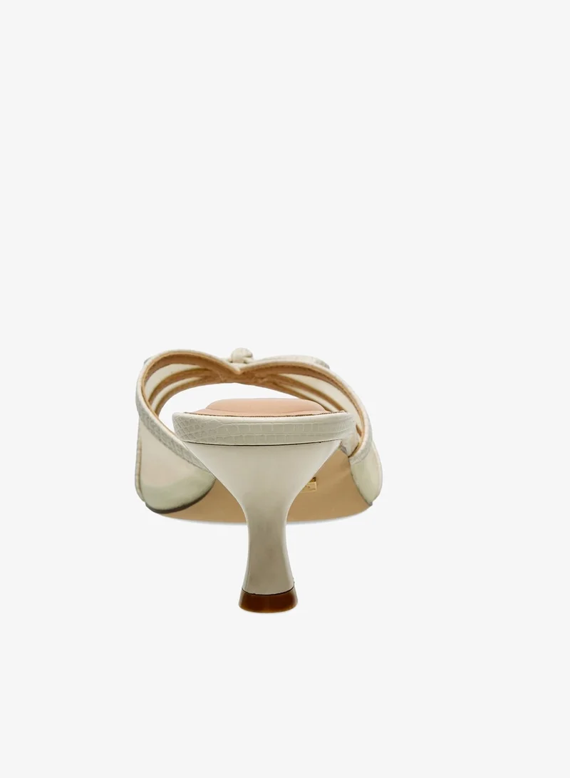 Celeste  Women Bow Applique Kitten Heel Sandals for Women | Best Price UAE