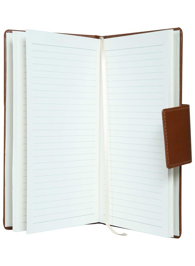 Kitabby - Legacy Flap - A5 Size - Hard Bound Notebook With A Magnetic Overlap - Padded Pu Soft Leather Cover Material - (Tan), 192 Pages - Image 4