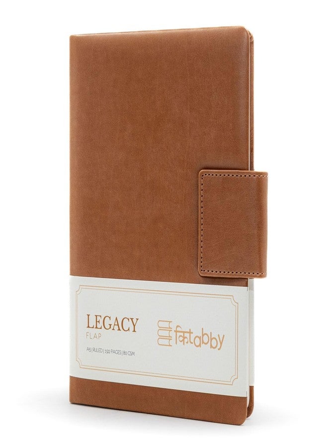 Kitabby - Legacy Flap - A5 Size - Hard Bound Notebook With A Magnetic Overlap - Padded Pu Soft Leather Cover Material - (Tan), 192 Pages - Image 2