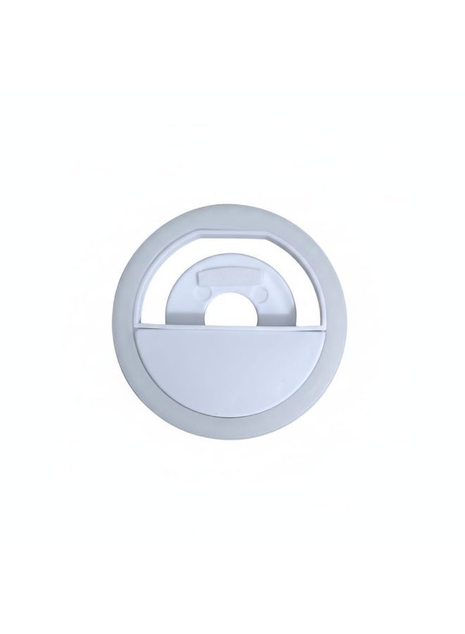 فلاش سيلفي رينج لايت بمشبك للموبايل - قابل لإعادة الشحن - متوافق مع آيفون وسامسونج وجميع الهواتف الذكية - Image 1