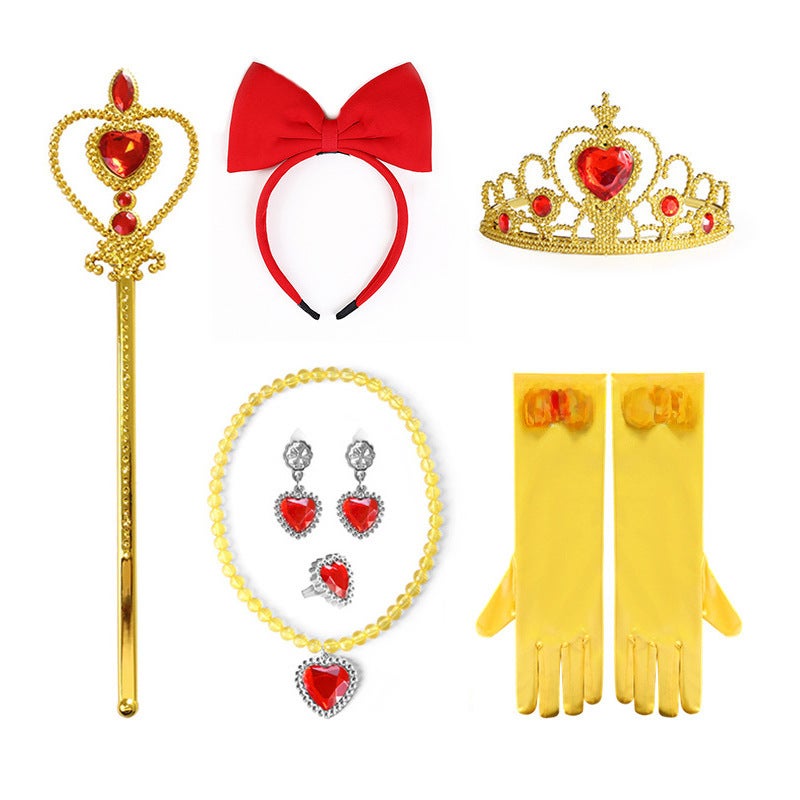 Generic Frozen Princess Heart Necklace Set PS272 yellow snow suit