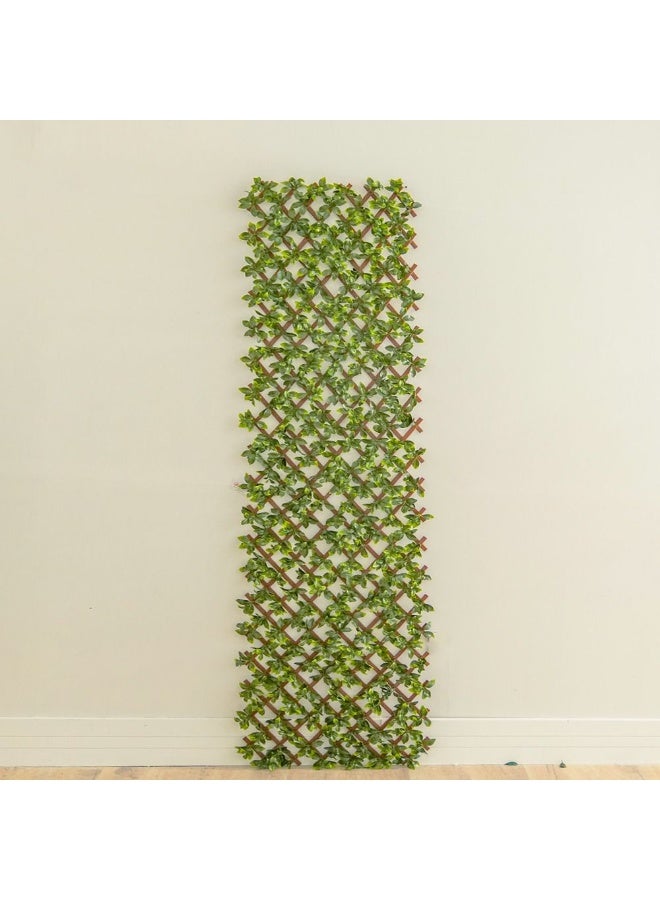 DANUBE HOME Artificial PVC Willow Fence Gardenia | Decorative Fence Cover With Plastic Plant Decor | Uv Resistant Faux Plants Greenery Artificial Hedges For Outdoor 90x180cm - Green 231202708858  - Image 2