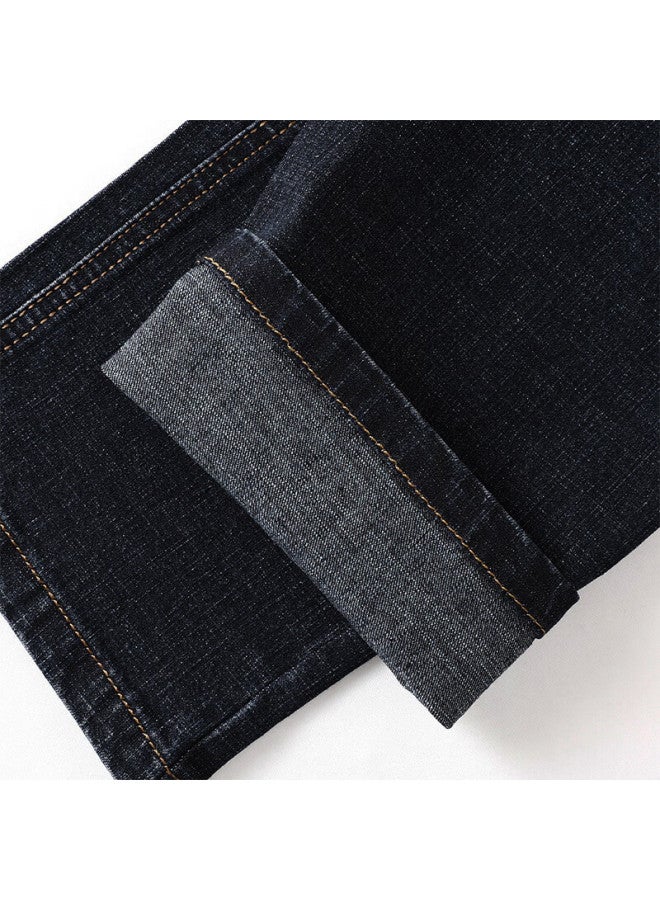 Tucano Men's Jeans, All-season Business Casual Fashion Trendy Versatile Elastic Slim-fit Trousers, Men's Clothing, Black Blue, Size 29 - Image 4