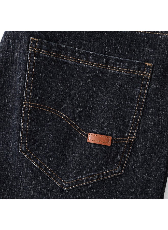 Tucano Men's Jeans, All-season Business Casual Fashion Trendy Versatile Elastic Slim-fit Trousers, Men's Clothing, Black Blue, Size 29 - Image 5