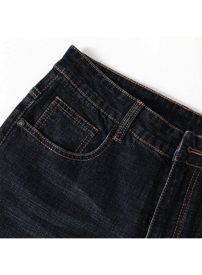 Tucano Men's Jeans, All-season Business Casual Fashion Trendy Versatile Elastic Slim-fit Trousers, Men's Clothing, Black Blue, Size 29 - Image 3