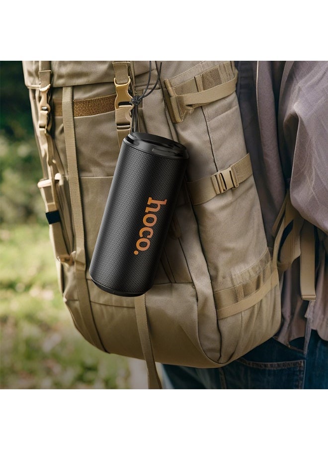 Hoco HOCO HC27 16W Portable Bluetooth Speaker – Wireless Lingyu Sports Speaker with FM/TF/USB Modes, TWS Pairing & Waterproof AB5362B Chip – Portable Speaker for Home, Outdoor & Travel – Black  - Image 4
