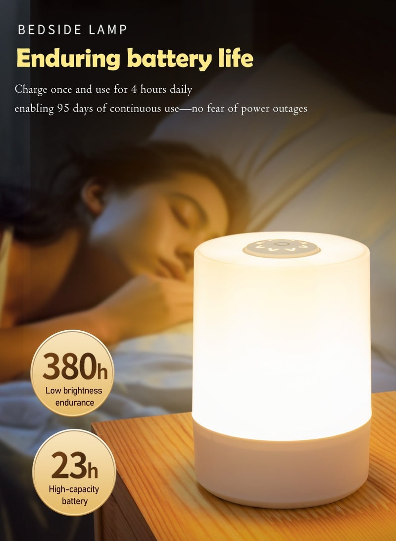 Rechargeable Touch Night Light, Dimmable LED Bedside Lamp with Remote, Baby Nursery Lamp, 3 Color Temperatures, Timer, Perfect for Bedroom, Dorm, Night Feeding - Image 3