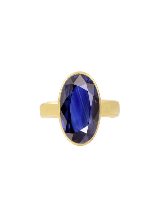 Sidharth Gems 12.25 Ratti 11.00 Carat Lab - Certified Unheated Untreatet AAA+ Quality Natural Blue Sapphire Neelam Gold Adjustable Gemstone Ring for Women's and Men's - Image 4