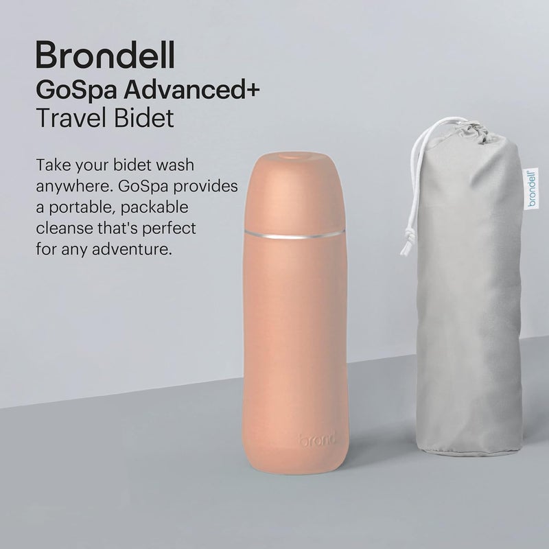 Brondell Bidet, GoSpa Advanced Plus Travel Bidet with Pop Up Nozzle, 500mL, in Pink - Image 2