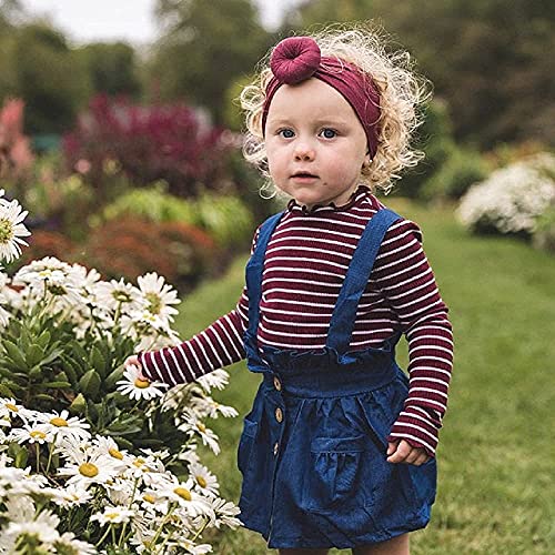 WHISKET Baby Girls Turban Headbands Newborn Round Knot Wide Headwrap for Infant Toddler Boys Hair Accessories [Multi Colors] (6) - Image 5