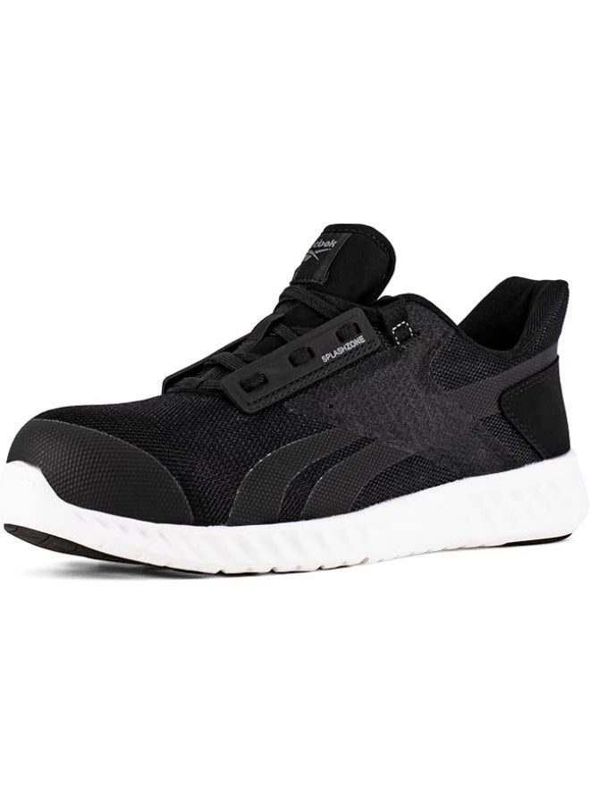 Reebok Work حذاء سلامة للرجال بمقدمة مركبة وحماية من المخاطر الكهربائية مقاوم للماء أسود وأبيض RB4023 - Image 1