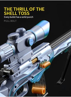 GROIC Toy Gun for Sniper Rifle, M24 Shell Throwing Soft Bullet Gun with 8x Mirror, Soft Bullet, DIY Sniper Gun, Manual Soft Bullet Children's Toy Gun, Outdoor Games Toys  - Image 3