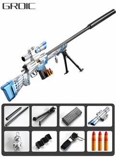GROIC Toy Gun for Sniper Rifle, M24 Shell Throwing Soft Bullet Gun with 8x Mirror, Soft Bullet, DIY Sniper Gun, Manual Soft Bullet Children's Toy Gun, Outdoor Games Toys  - Image 1