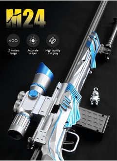 GROIC Toy Gun for Sniper Rifle, M24 Shell Throwing Soft Bullet Gun with 8x Mirror, Soft Bullet, DIY Sniper Gun, Manual Soft Bullet Children's Toy Gun, Outdoor Games Toys  - Image 2