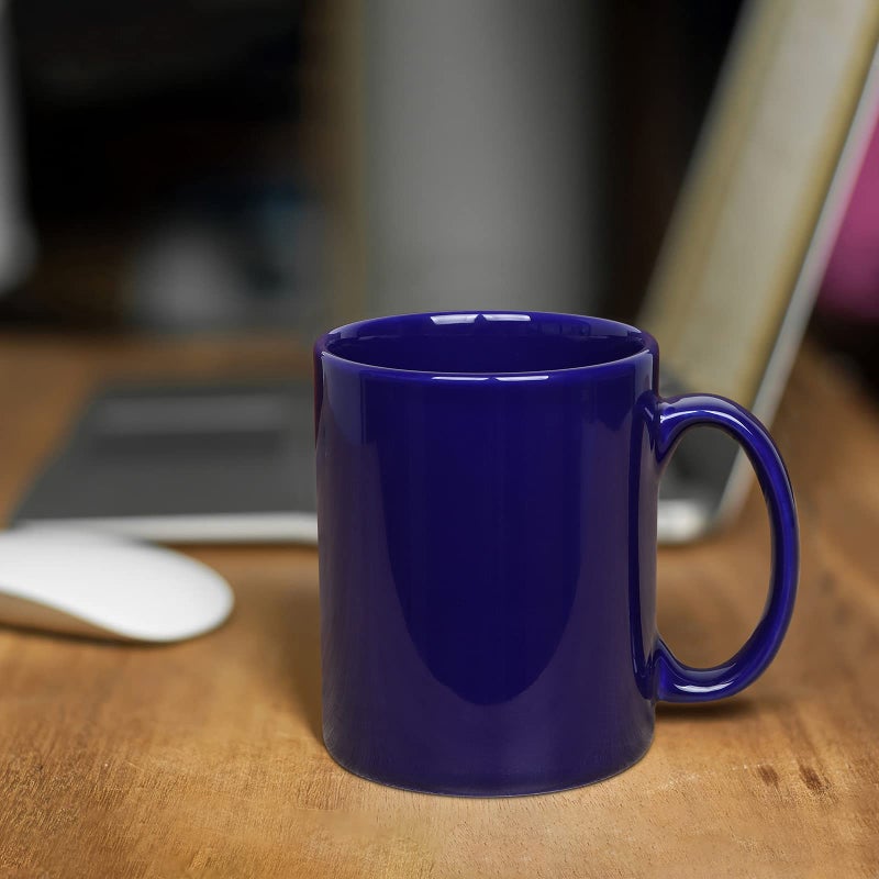 Smilatte 20 OZ Extra Large Ceramic Coffee Mug, M017 Classic Porcelain Boss Super Big Tea Cup with Handle for Office and Home, Blue - Image 3