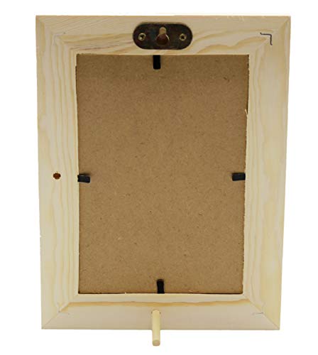 Creative Hobbies Pack of 6 - Unfinished Solid Pine Wood Picture Frames For Arts & Crafts, DIY Painting Project - Stand or Hang on the Wall - (8x6 Frame Size Holds 6x4 Pictures) For Adults and Kids - Image 5