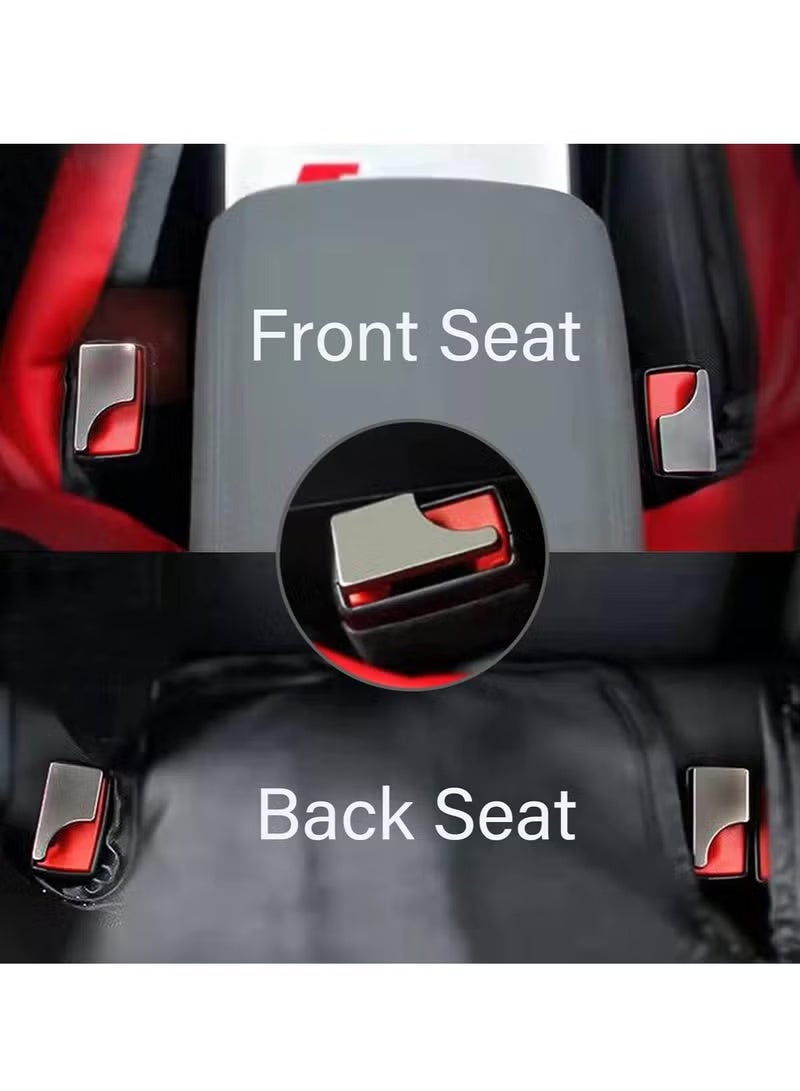 قطعتان من مشبك حزام مقعد السيارة المخفي، سدادة إنذار لحزام الأمان المعدني للسيارات، كاتم صوت حزام الأمان للسيارة لإلغاء ضوضاء القيادة - Image 4