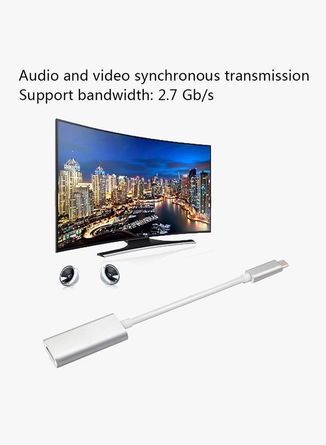 مقبس تحويل نوع Type-C إلى HDMI  أبيض - Image 4