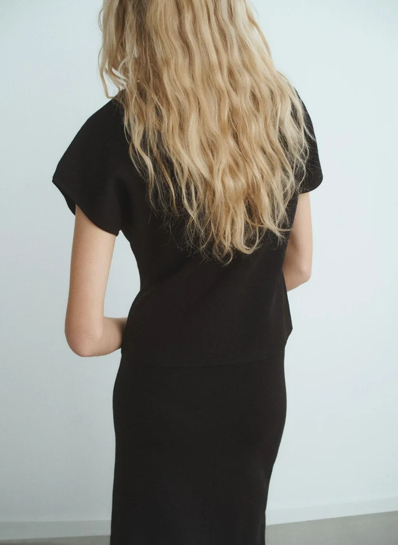 MANGO Fine-knit fitted sweater