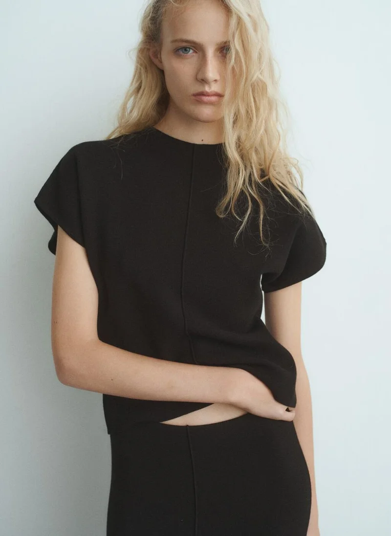 MANGO Fine-knit fitted sweater