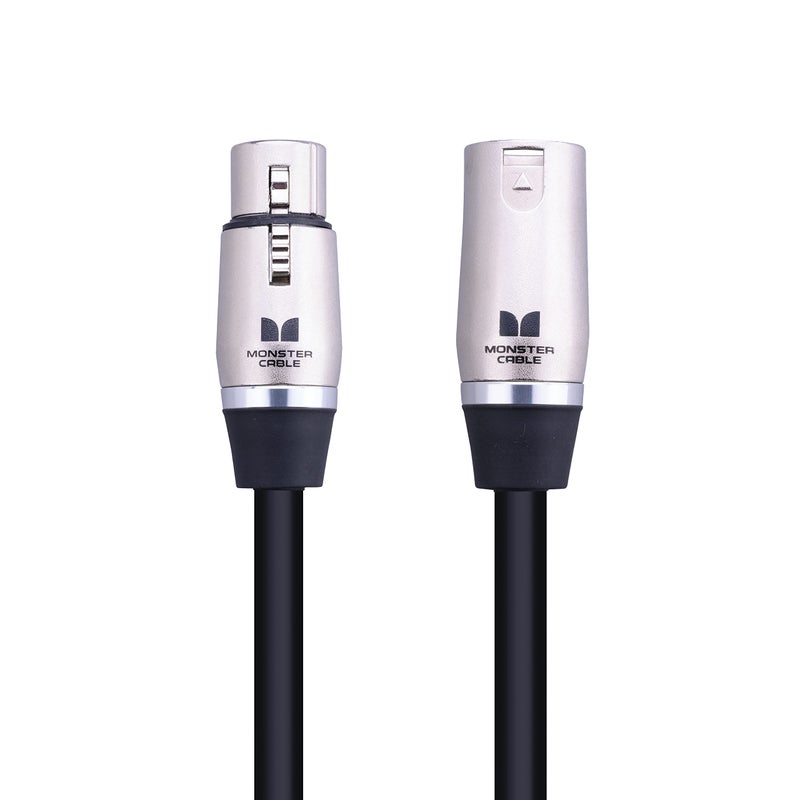 Monster Prolink Performer 600 Microphone Cable - Engineered with Custom XLR Connectors, Microfiber Dielectric, Duraflex Jacket, and Carbon Polymer Shielding, 10 ft. Cable - Image 1