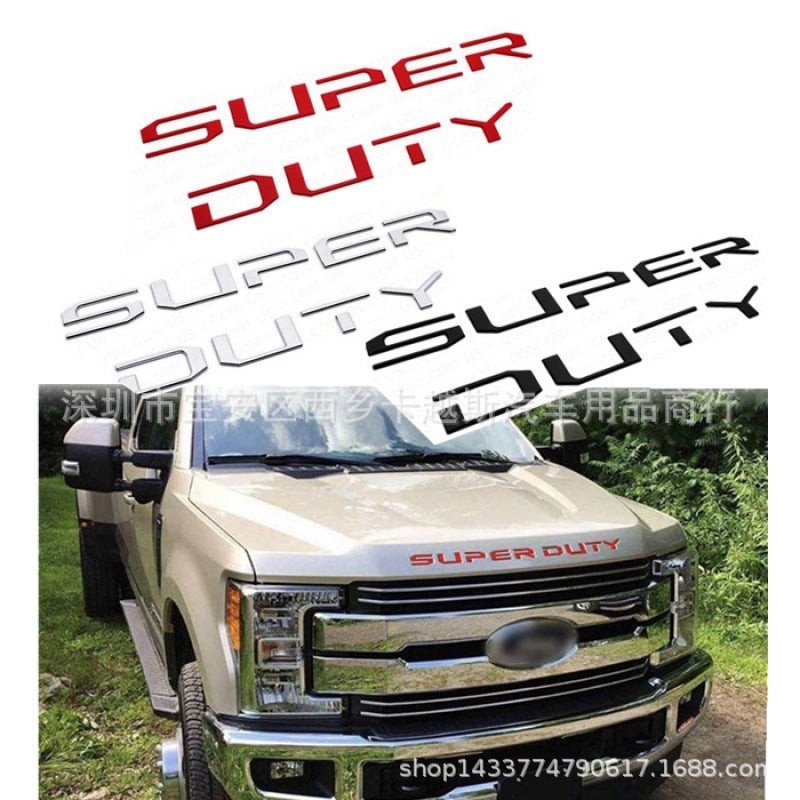 Generic Applicable to 17-20 Ford SUPERDUTY engine hood modified car labeling ABS 3D car logo Electroplating Silver