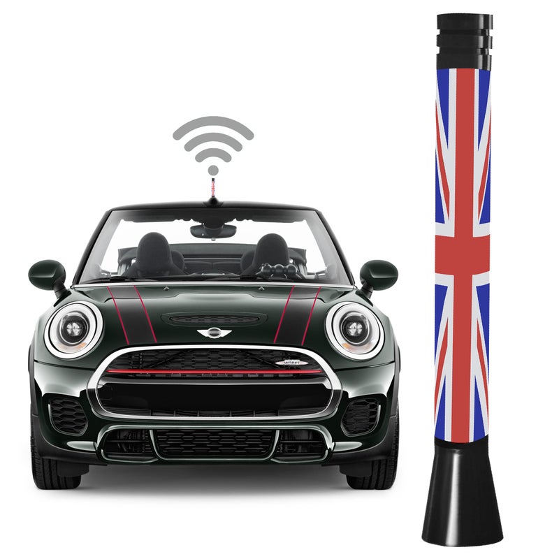 4 Inch Red Flag Short Antenna for BMW Mini Cooper 20012022 Mini Cooper Antenna Replacement Mast