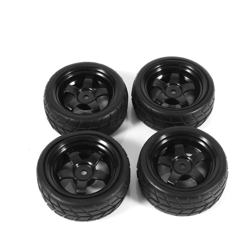 RC Car Tires 1:10 Size High-Grade Durable Material - Shock & Abrasion Resistant RC Car Wheels for 1:10 On-Road RC Racing Cars - Image 1