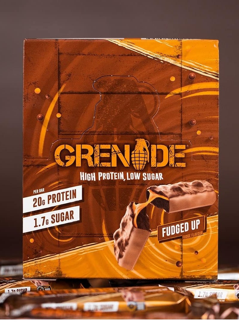 Grenade High Protein Bar Fudge Flavor Pack of 12 - Image 2
