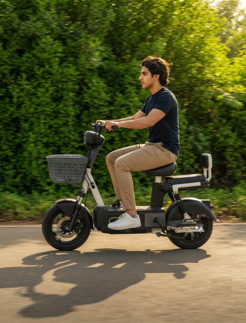 Electric Moped Scooter 350W Motor, 48V 12Ah Battery, 40km/h Top Speed, 35km Range - Image 3