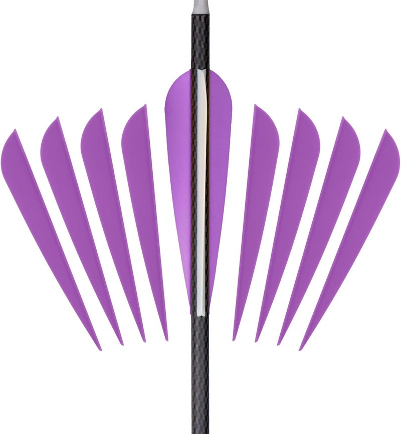 Letszhu Arrows Vanes 4 Inch Plastic Feather Fletching for DIY Archery Arrows 50 Pack… - Image 2
