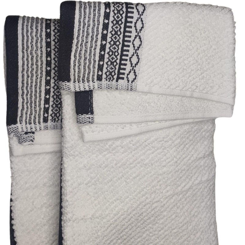 LookTrendyNow Super Soft Microfiber Gym Towel, Combo Hand Towels & Workout Towels (White) 41X61 cms Pack of 2 - Image 3