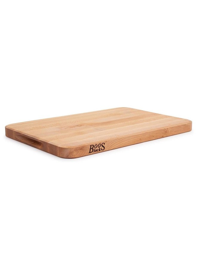 John BOOS Boos Block Chopnslice Series Reversible Wood Cutting Board With Integrated Finger Grips 1.25Inch Thickness 20 X 14 X 1 1/4 Maple - Image 1